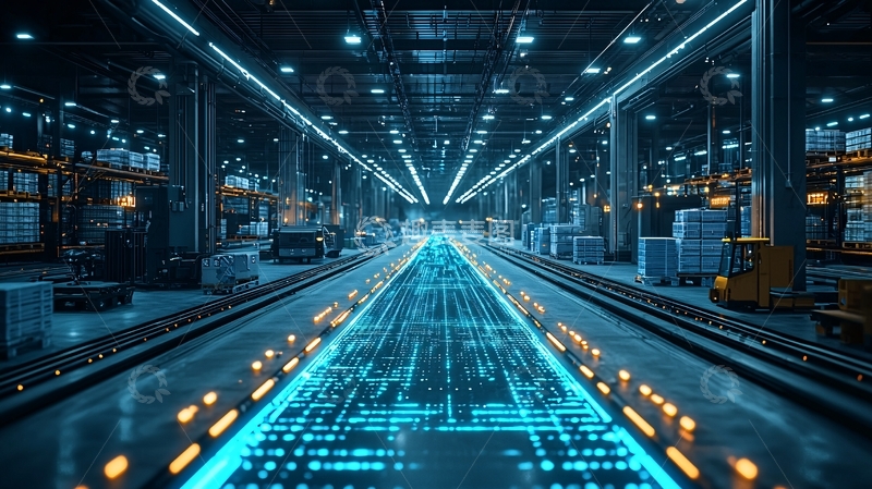 高清大图下载【趣麦麦图】智能化现代化仓库