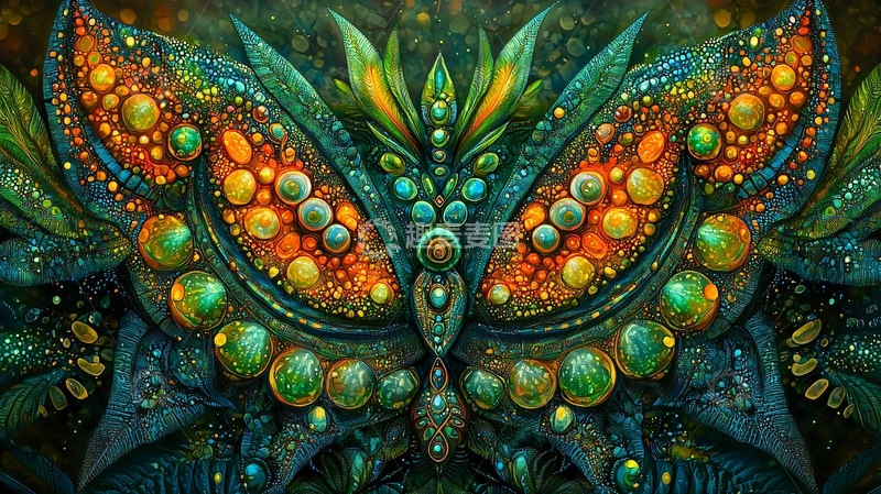 高清大图下载【趣麦麦图】梦幻宝石蝴蝶