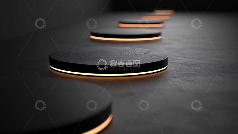 高清大图下载【趣麦麦图】光照圆形平台