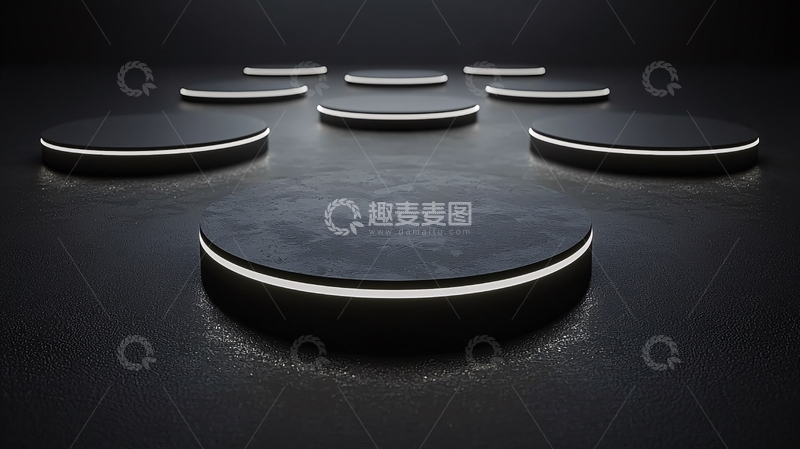 高清大图下载【趣麦麦图】黑暗系圆形展台