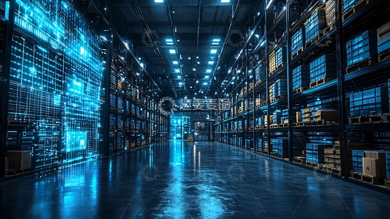 高清大图下载【趣麦麦图】科技感十足的智能仓库