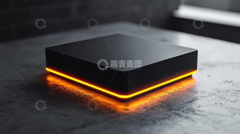 高清大图下载【趣麦麦图】黑色方块底座