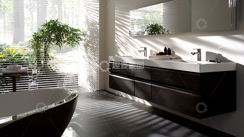 高清大图下载【趣麦麦图】现代简约风格浴室