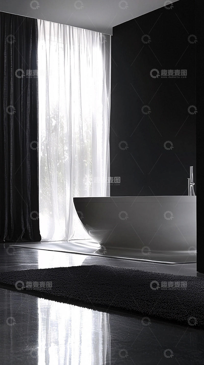 高清大图下载【趣麦麦图】极简风格现代浴室