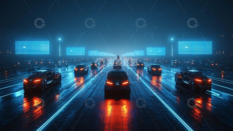 高清大图下载【趣麦麦图】未来科技感城市夜景