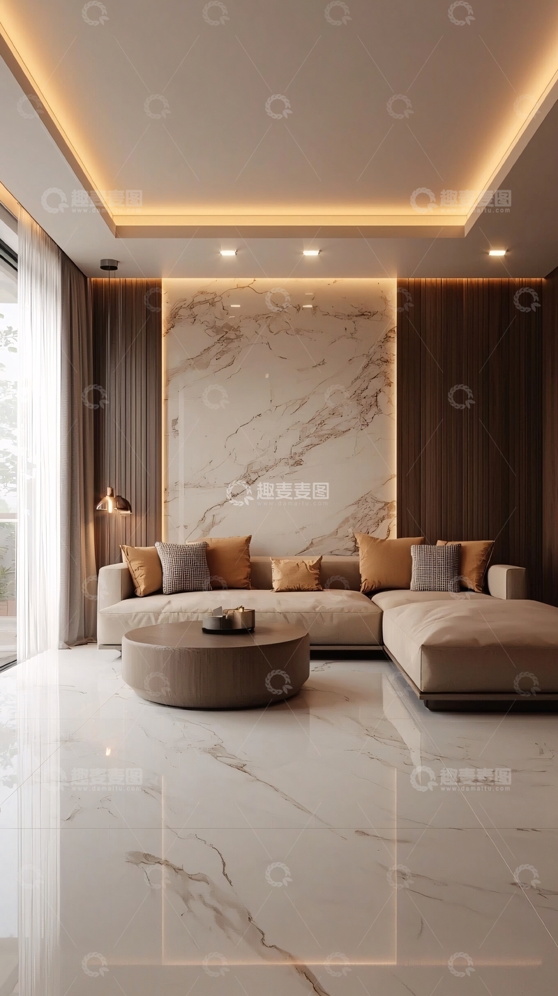 高清大图下载【趣麦麦图】现代轻奢客厅装修