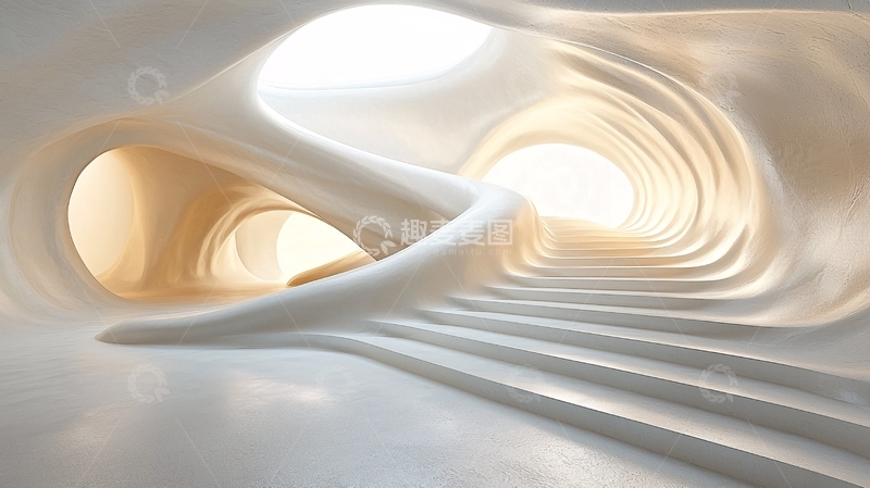 高清大图下载【趣麦麦图】抽象白色建筑