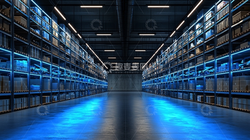 高清大图下载【趣麦麦图】现代化仓库内部