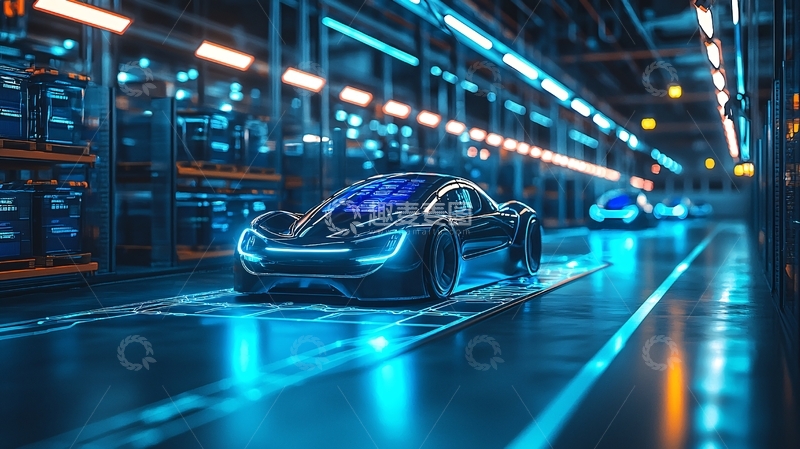 高清大图下载【趣麦麦图】未来科技感跑车