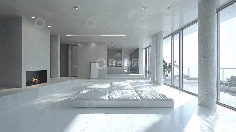 高清大图下载【趣麦麦图】极简主义白色现代公寓