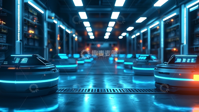高清大图下载【趣麦麦图】未来科技感服务器机房