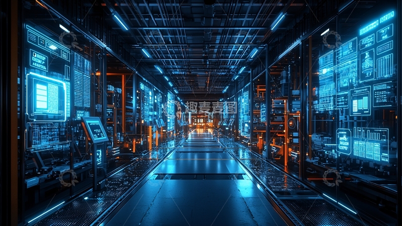 高清大图下载【趣麦麦图】科技感未来走廊