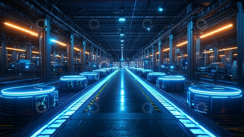 高清大图下载【趣麦麦图】未来科技感工厂车间