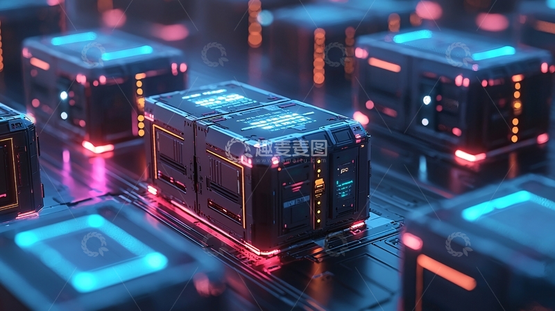 高清大图下载【趣麦麦图】炫酷科技感数据方块