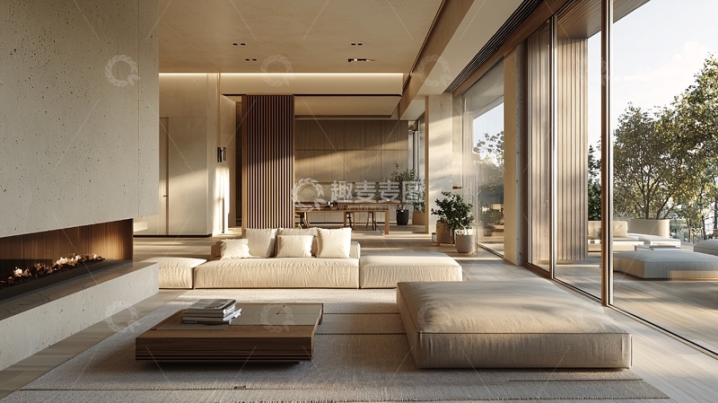 高清大图下载【趣麦麦图】现代极简轻奢客厅