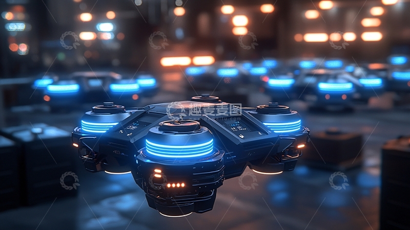 高清大图下载【趣麦麦图】未来科技无人机