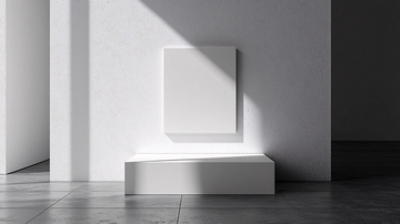 极简风格白色画布展示