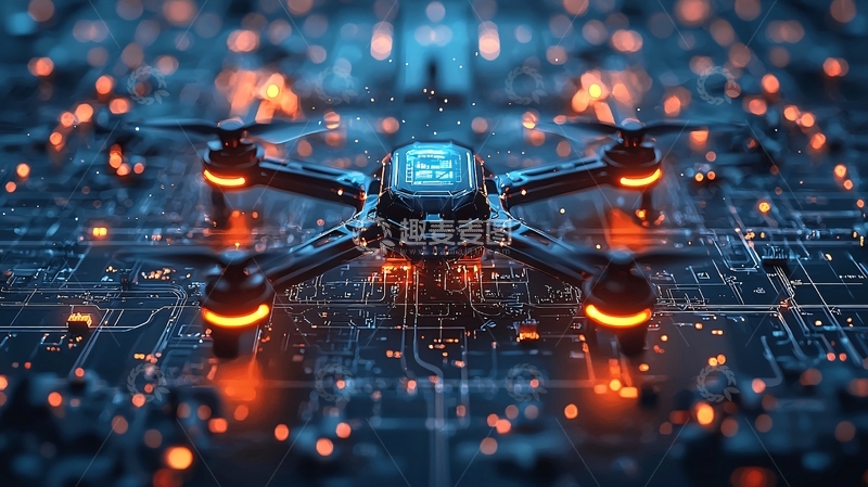 高清大图下载【趣麦麦图】无人机科技感高清图片