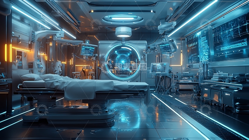 高清大图下载【趣麦麦图】-未来科幻手术室
