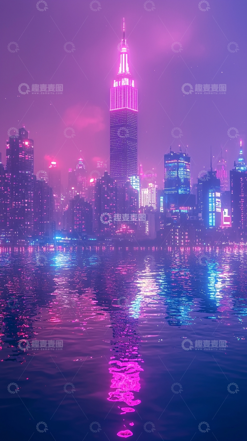 高清大图下载【趣麦麦图】梦幻城市夜景