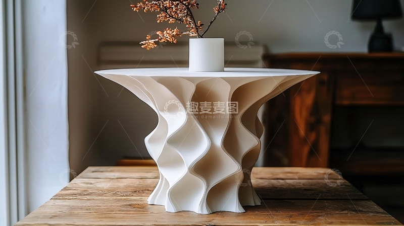 高清大图下载【趣麦麦图】抽象雕塑边几