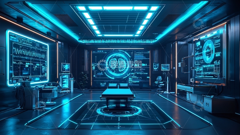 高清大图下载【趣麦麦图】未来科技感房间