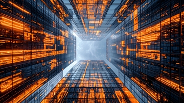 仰望都市摩天大楼