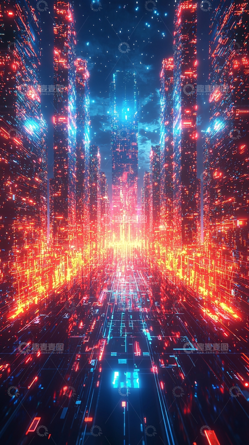 高清大图下载【趣麦麦图】未来科技感城市