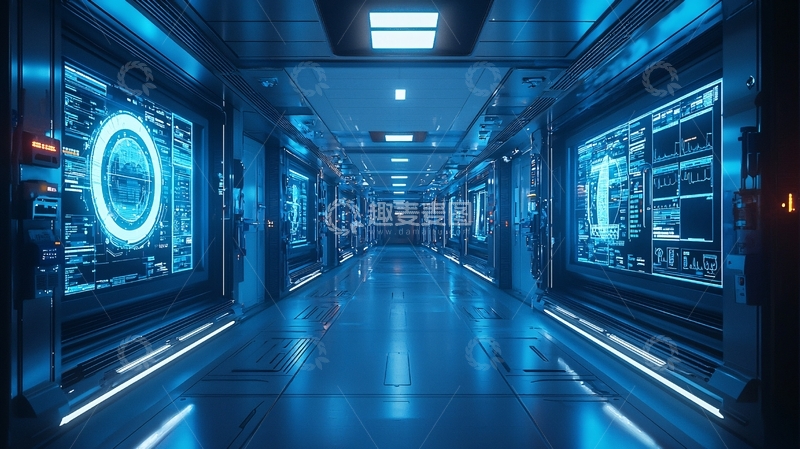 高清大图下载【趣麦麦图】未来科技走廊