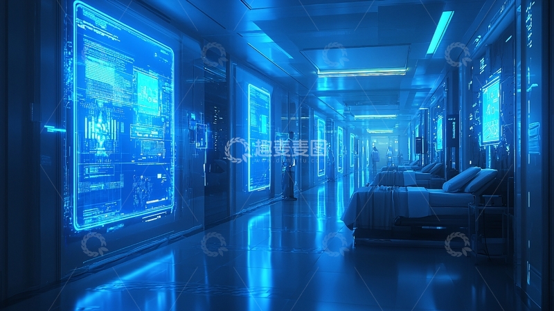 高清大图下载【趣麦麦图】科幻医院走廊