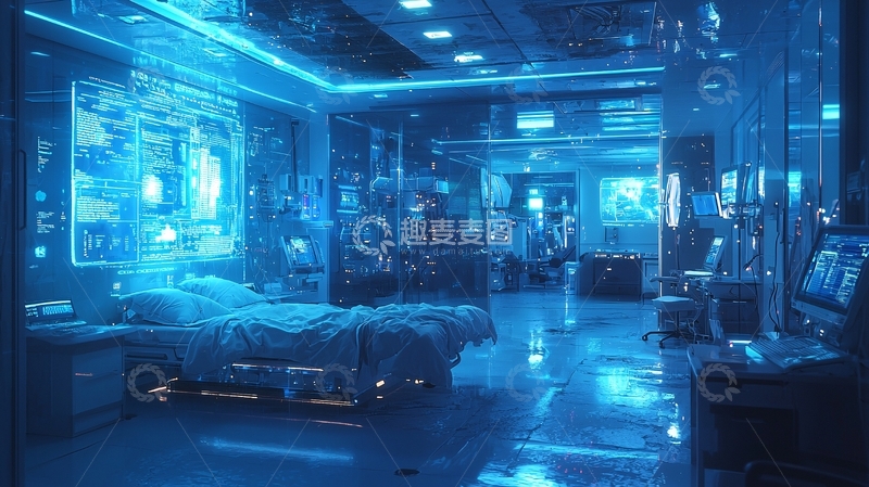 高清大图下载【趣麦麦图】科幻未来病房