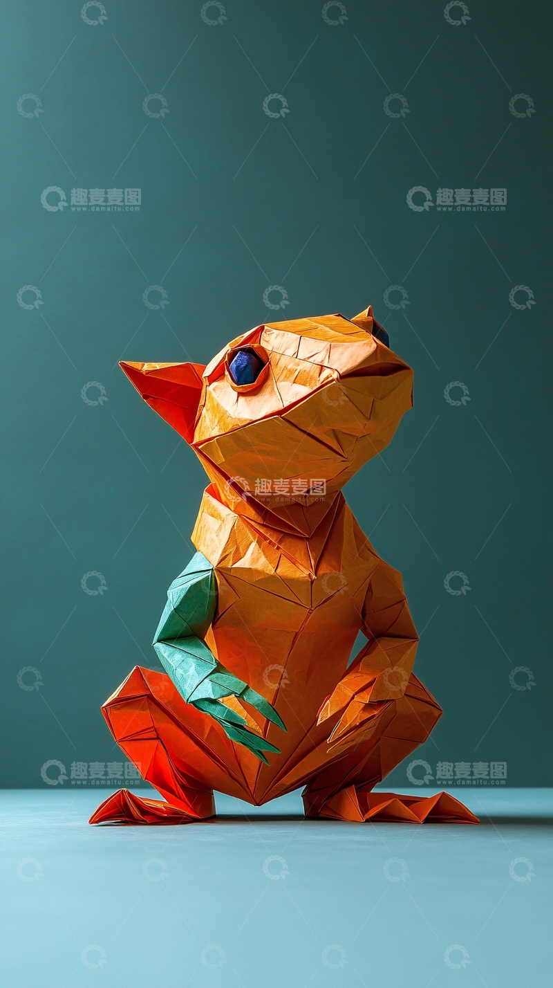 高清大图下载【趣麦麦图】低多边形青蛙