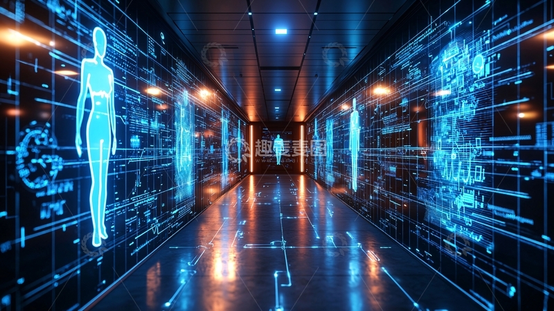 高清大图下载【趣麦麦图】未来科技走廊