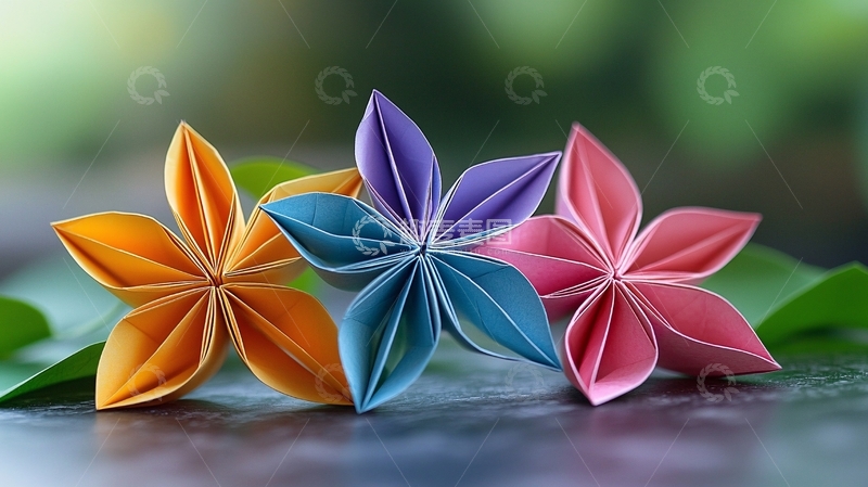 高清大图下载【趣麦麦图】彩色纸花