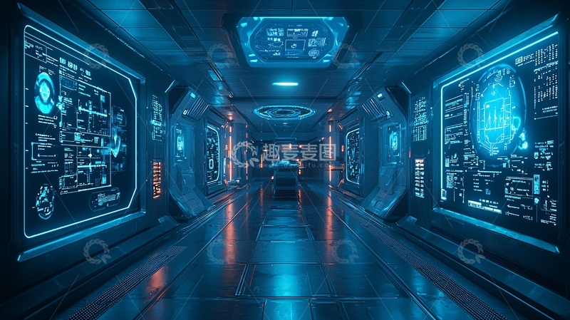 高清大图下载【趣麦麦图】未来科技走廊