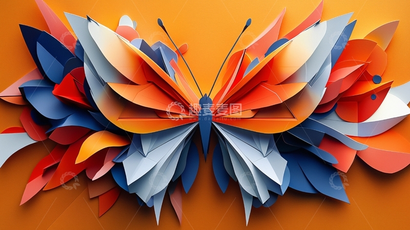 高清大图下载【趣麦麦图】抽象蝴蝶