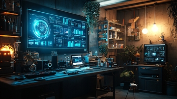 科技感地下实验室