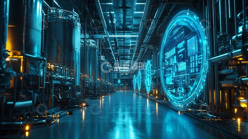 高清大图下载【趣麦麦图】未来科技感工业厂房