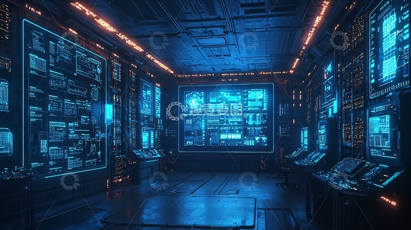 高清大图下载【趣麦麦图】未来科技控制中心