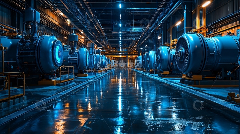 高清大图下载【趣麦麦图】工业厂房内部设备