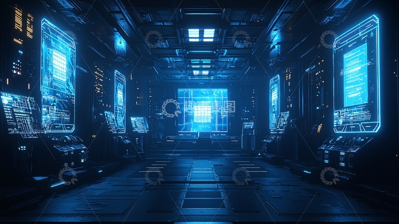 高清大图下载【趣麦麦图】科幻未来科技走廊