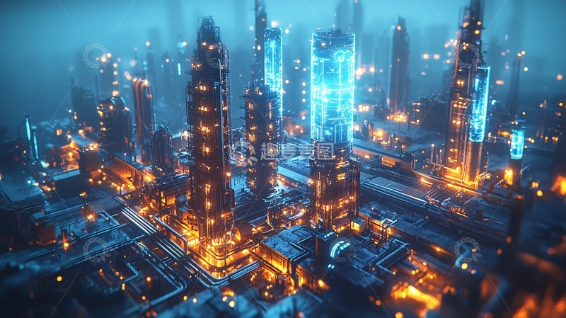 高清大图下载【趣麦麦图】未来城市夜景71