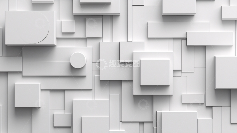高清大图下载【趣麦麦图】白色几何抽象背景