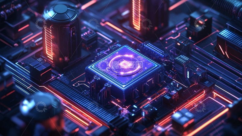 高清大图下载【趣麦麦图】未来科技感芯片