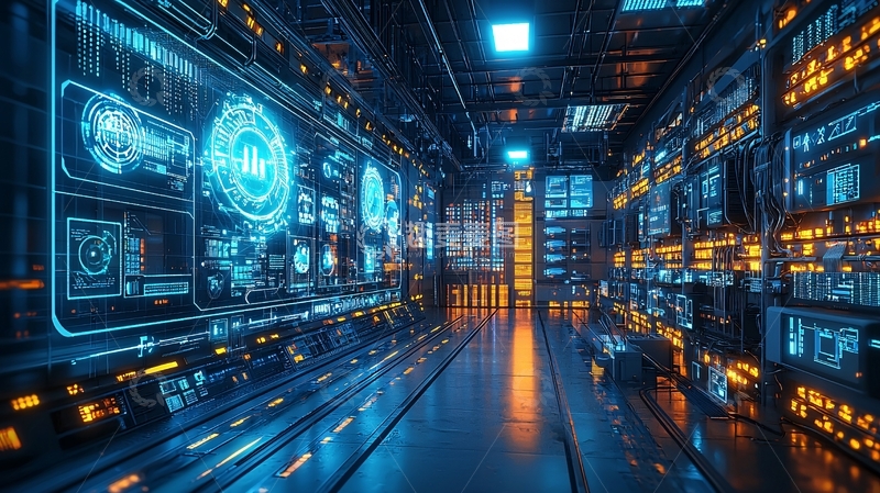 高清大图下载【趣麦麦图】未来科技控制中心