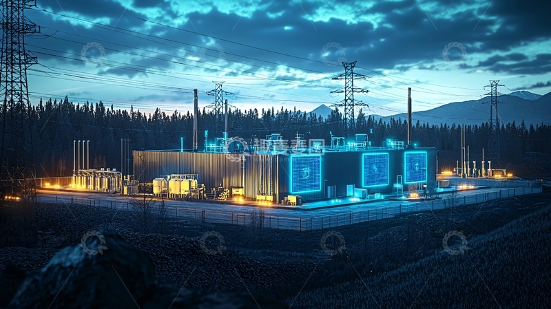 高清大图下载【趣麦麦图】夜景工业建筑