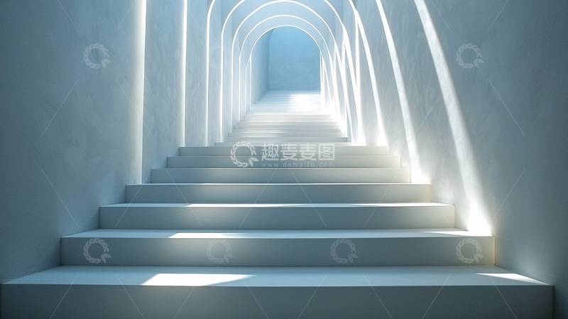 高清大图下载【趣麦麦图】光线楼梯