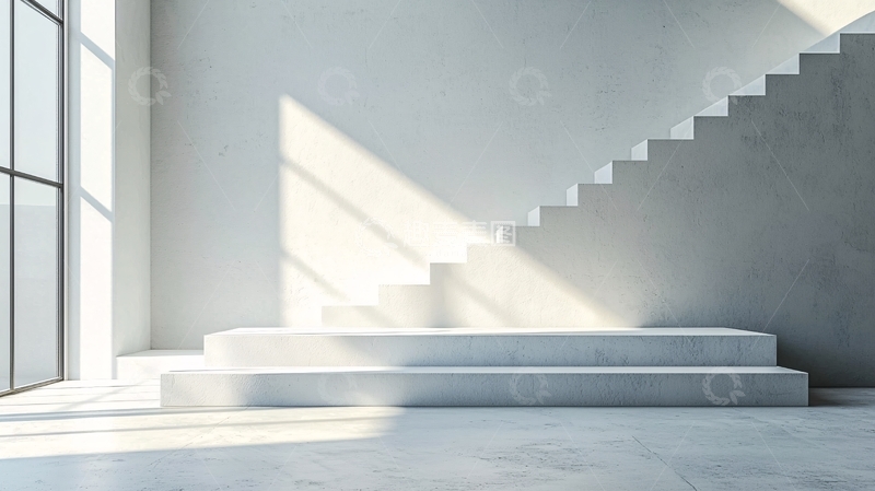 高清大图下载【趣麦麦图】极简现代室内楼梯