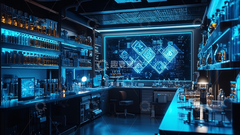 高清大图下载【趣麦麦图】科技感地下实验室