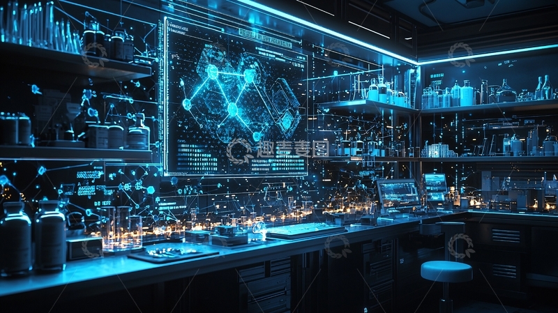 高清大图下载【趣麦麦图】科技感实验室